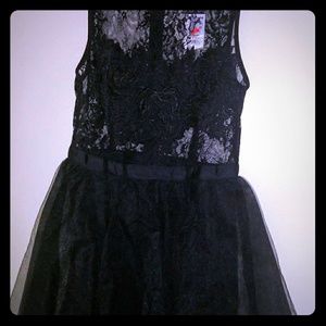 Black Lace Tulle Dress
